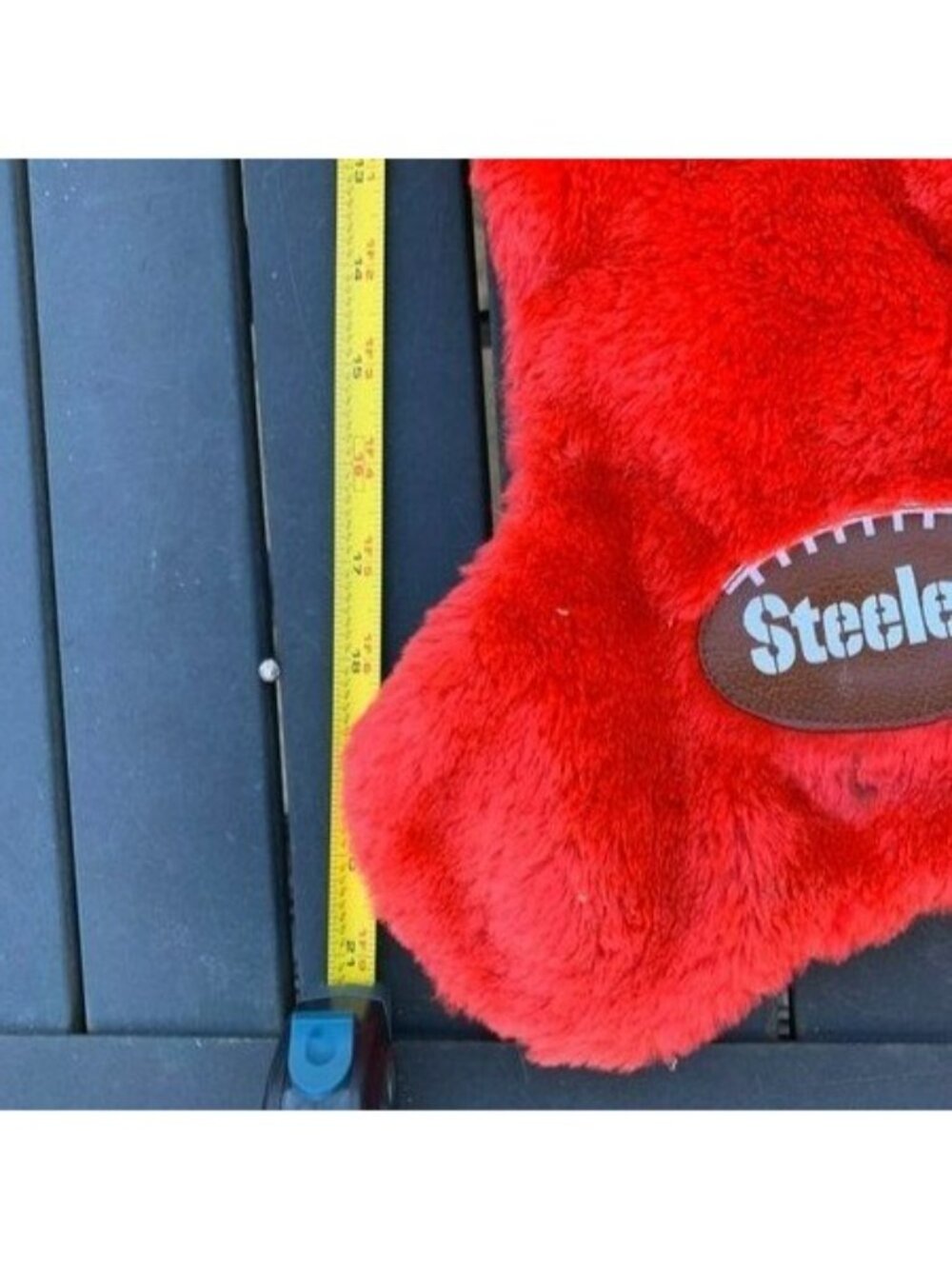 Pittsburgh Steelers Vintage Teddy Bear Football Christmas Stocking Plush 1994 - Picture 11 of 11